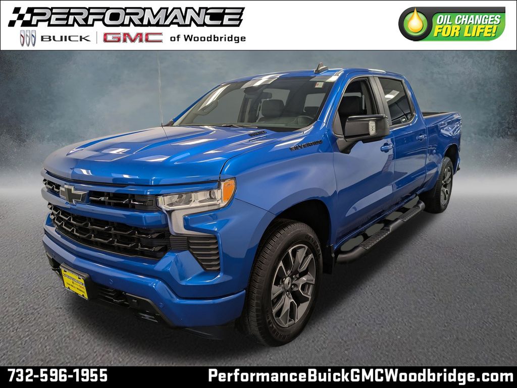Glacier Blue Metallic 2024 Chevrolet Silverado 1500 Pickup Truck Four-Wheel Drive Automatic