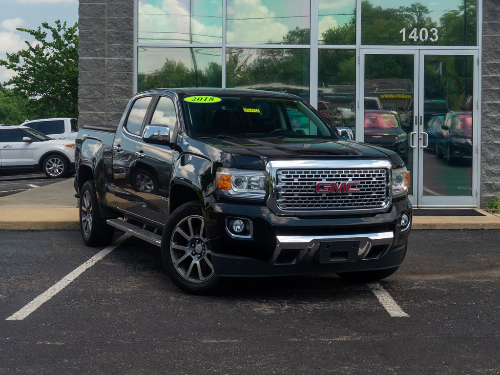 Onyx Black 2018 GMC Canyon Pickup Truck Four-Wheel Drive 8-Speed Automatic