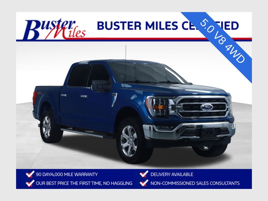 Blue Metallic 2023 Ford F-150 Pickup Truck Four-Wheel Drive Automatic