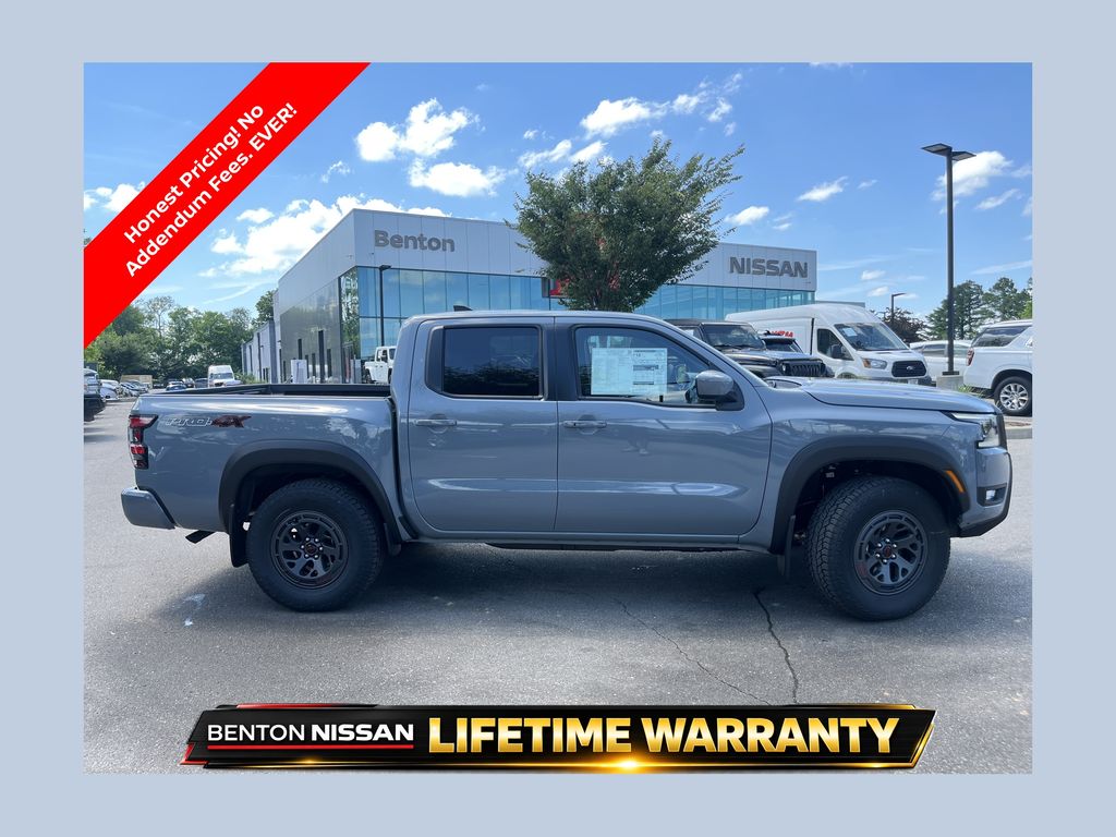 Boulder Gray Pearl 2026 Nissan Frontier Pickup Truck Four-Wheel Drive 9-Speed Automatic Overdrive