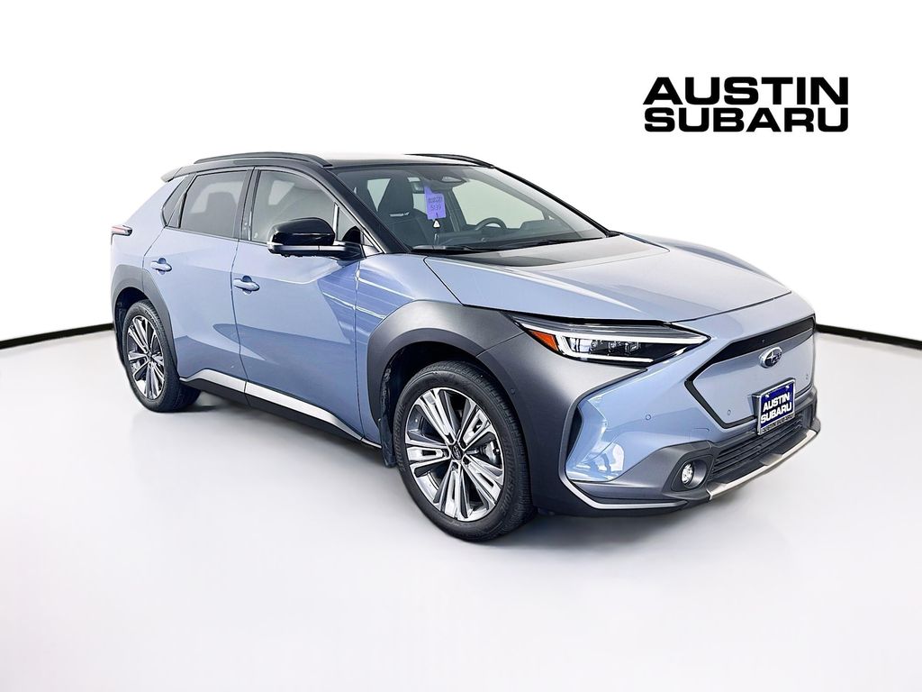 Harbor Mist Gray Pearl 2-Tone 2023 Subaru Solterra Touring AWD SUV / Crossover All-Wheel Drive 1-Speed Automatic