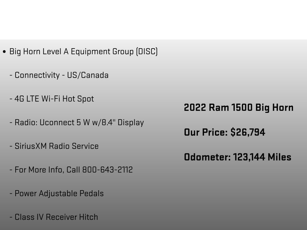 2022 Ram 1500 Big Horn/Lone Star White at Grove City Ford