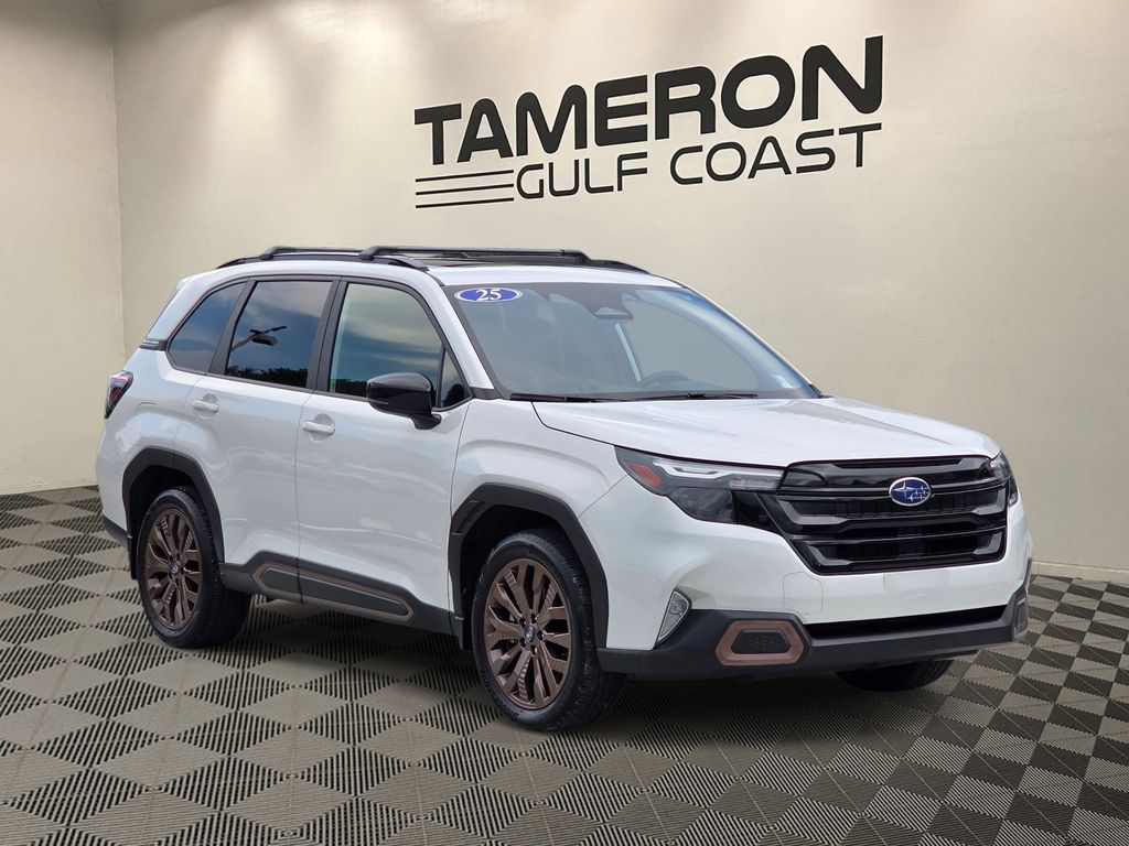 Crystal White Pearl 2025 Subaru Forester SUV / Crossover All-Wheel Drive Continuously Variable Transmission