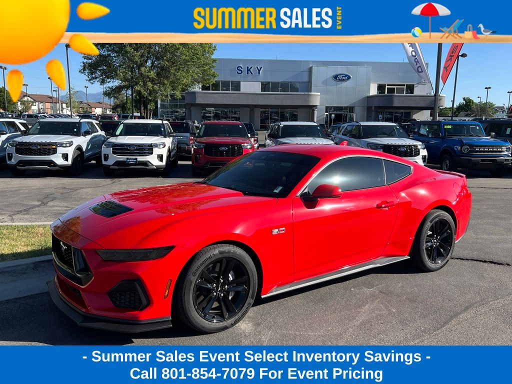 Race Red 2025 Ford Mustang GT Fastback RWD Coupe Rear-Wheel Drive 6-Speed Manual