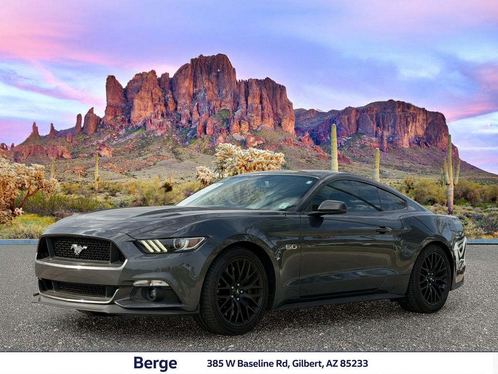 Gray (Magnetic) 2017 Ford Mustang Coupe Rear-Wheel Drive 6-Speed Manual