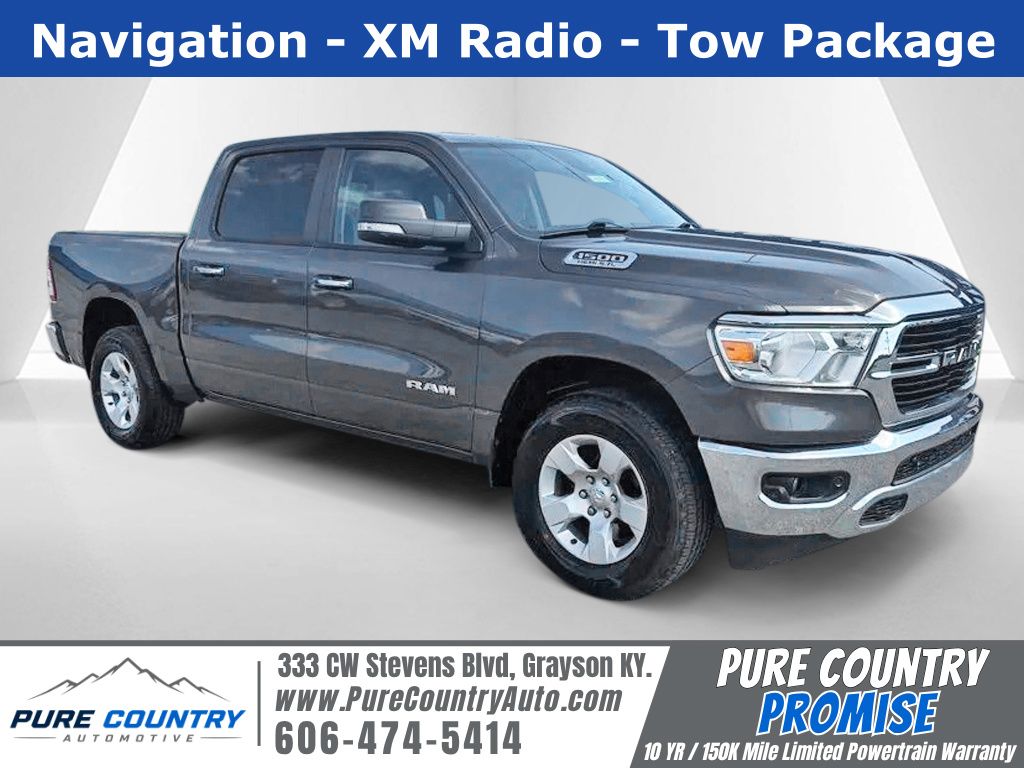 Gray (Granite Crystal Metallic Clearcoat) 2020 RAM 1500 Pickup Truck Four-Wheel Drive 8-Speed Automatic