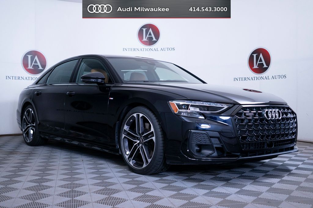 Sebring Black Crystal Effect 2026 Audi A8 Sedan All-Wheel Drive 8-Speed Automatic