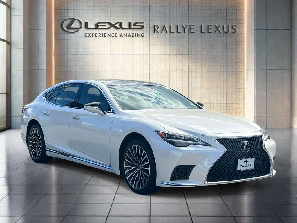 White Pearl 2025 Lexus LS 500 AWD Sedan All-Wheel Drive Automatic