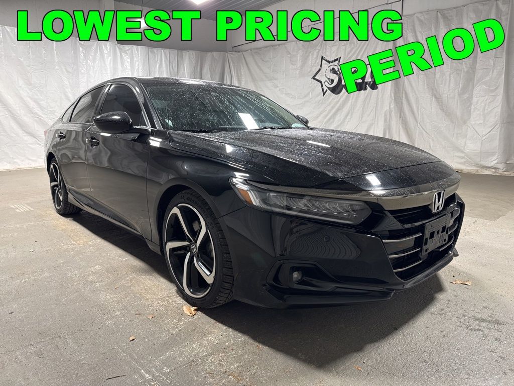 Crystal Black Pearl 2022 Honda Accord Sedan Front-Wheel Drive Continuously Variable Transmission