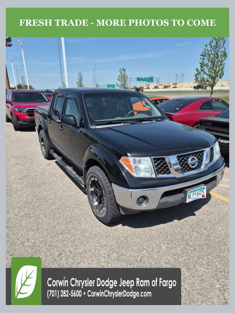 Super Black 2008 Nissan Frontier SE Crew Cab 4WD Pickup Truck Four-Wheel Drive 5-Speed Automatic Overdrive