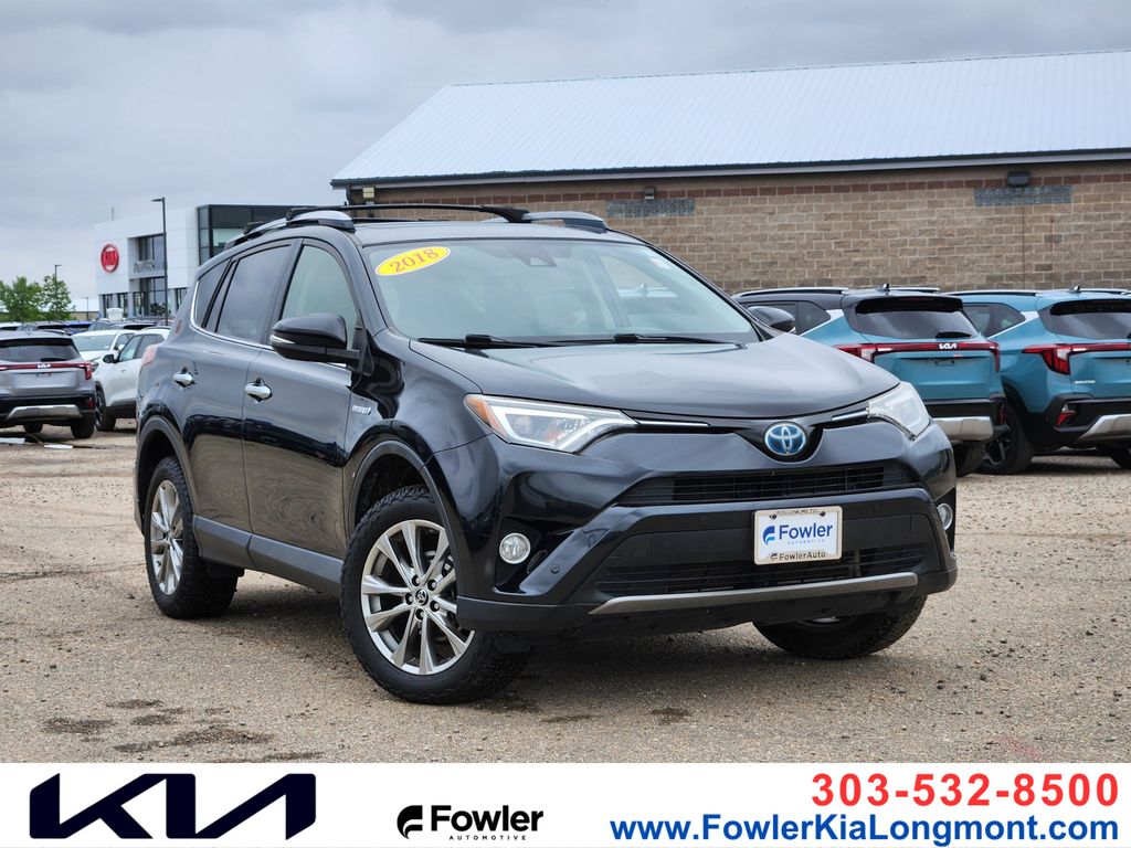 Black Sand Pearl 2018 Toyota RAV4 Hybrid Limited AWD SUV / Crossover All-Wheel Drive Continuously Variable Transmission