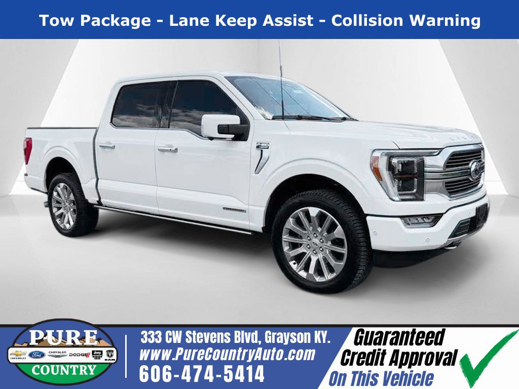 White 2023 Ford F-150 Limited SuperCrew 4WD Pickup Truck Four-Wheel Drive Automatic