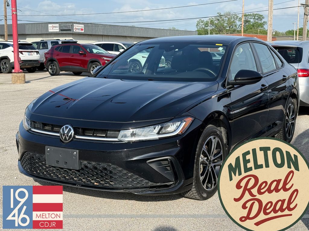 Black 2025 Volkswagen Jetta Sport FWD Sedan Front-Wheel Drive 8-Speed Automatic