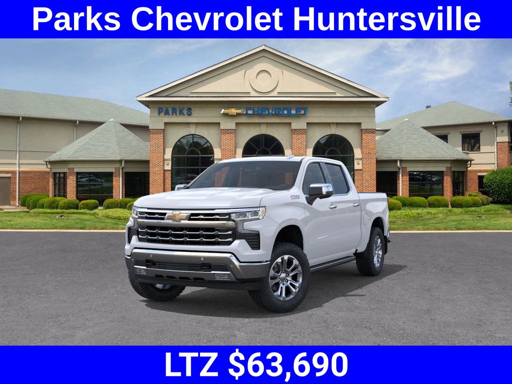 Polar White Tricoat 2026 Chevrolet Silverado 1500 LTZ Crew Cab 4WD Pickup Truck Four-Wheel Drive Automatic