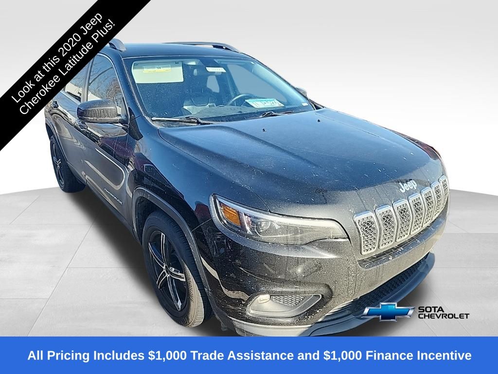 Diamond Black Crystal Pearlcoat 2020 Jeep Cherokee Latitude Plus FWD SUV / Crossover Front-Wheel Drive 9-Speed Automatic