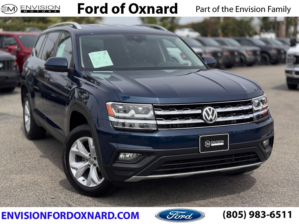 Blue Metallic 2019 Volkswagen Atlas SE FWD with Technology SUV / Crossover Front-Wheel Drive 8-Speed Automatic