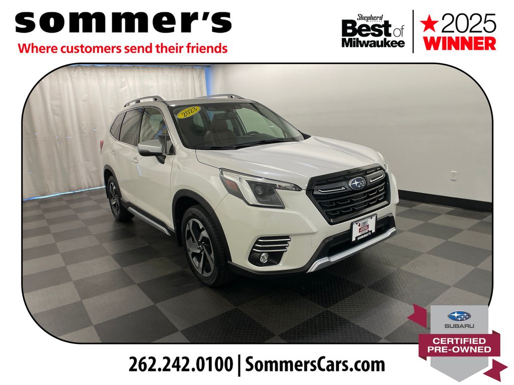 Crystal White Pearl 2023 Subaru Forester SUV / Crossover All-Wheel Drive Continuously Variable Transmission
