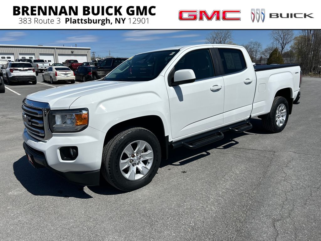 Summit White 2016 GMC Canyon SLE Crew Cab 4WD Pickup Truck Four-Wheel Drive 6-Speed Automatic