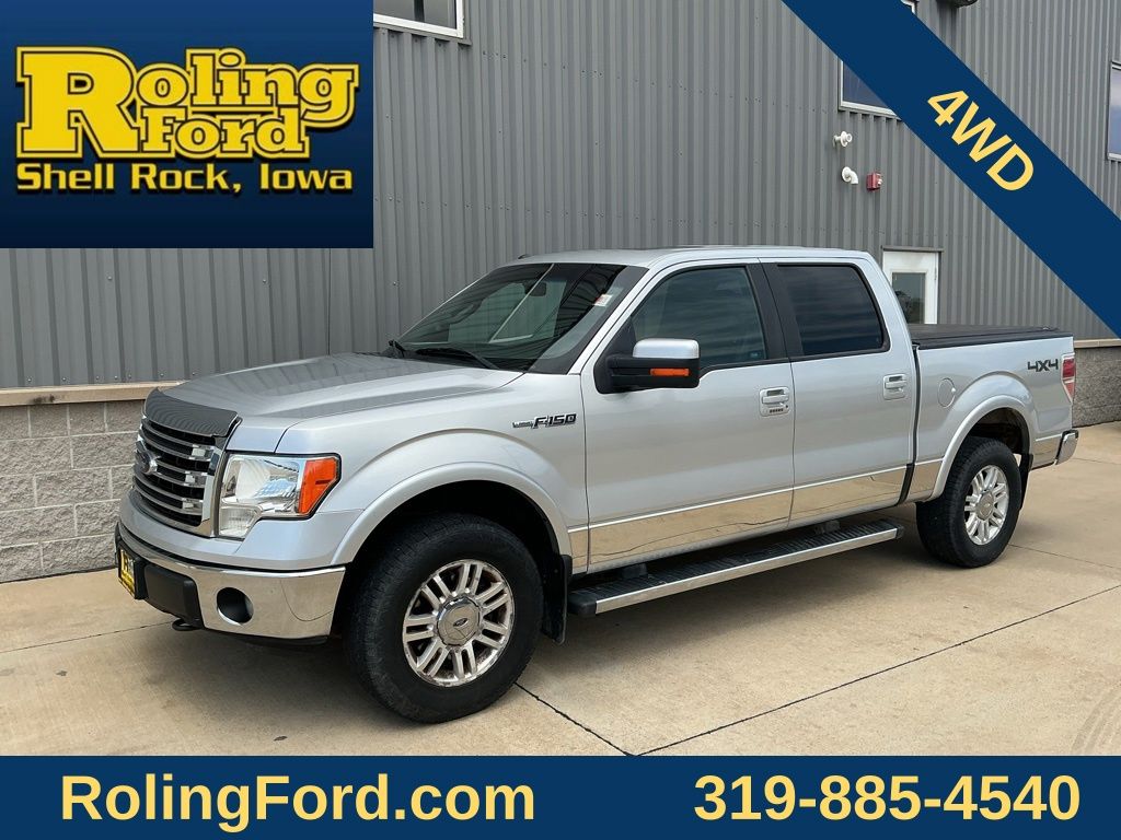 Ingot Silver Metallic 2013 Ford F-150 Lariat SuperCrew 4WD Pickup Truck Four-Wheel Drive 6-Speed Automatic