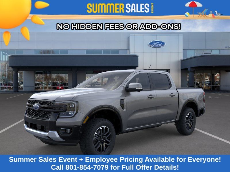 Carbonized Gray Metallic 2025 Ford Ranger Lariat SuperCrew 4WD Pickup Truck Four-Wheel Drive Automatic