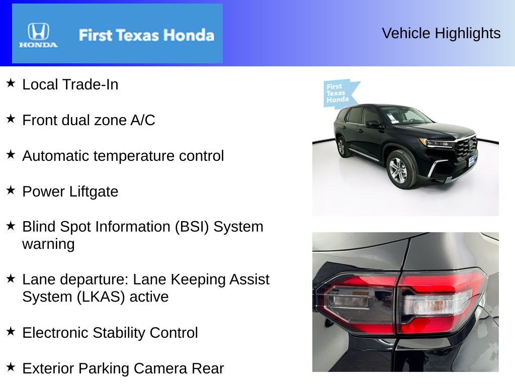 Used Car 2025 Honda Pilot  Ex-l For Sale Under $50,000 In Austin, Texas