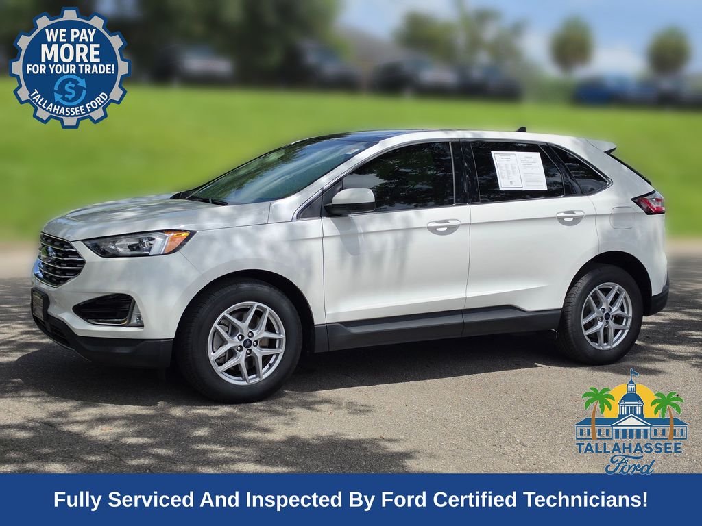 Star White Metallic Tri-Coat 2021 Ford Edge SUV / Crossover All-Wheel Drive 8-Speed Automatic