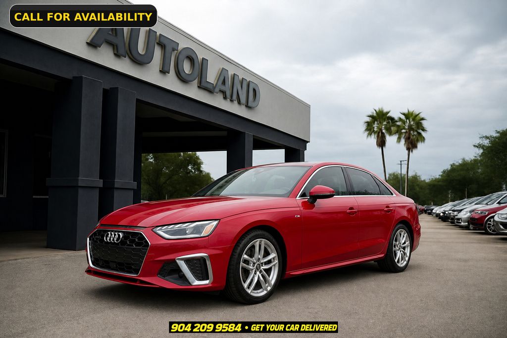 Orange (Tango Red Metallic) 2020 Audi A4 Sedan All-Wheel Drive 7-Speed Automatic