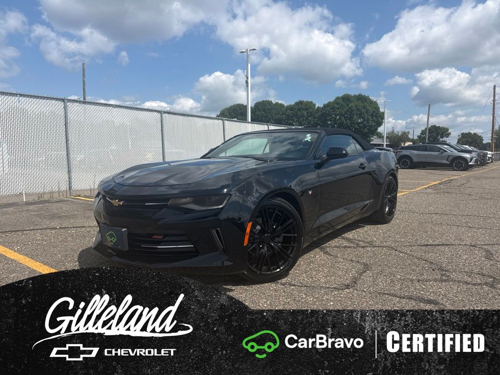 Black 2018 Chevrolet Camaro Convertible Rear-Wheel Drive 8-Speed Automatic