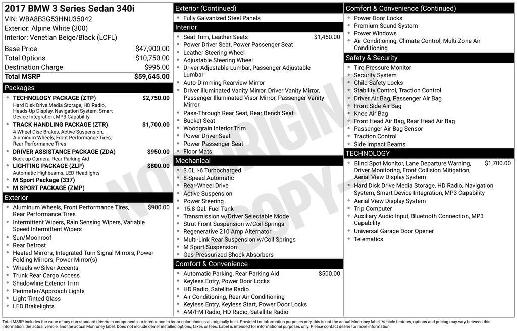 Used Car 2017 Bmw 3 Series  340i For Sale Under $25,000 In Austin, Texas