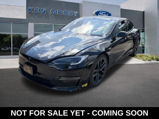 Solid Black 2022 Tesla Model S AWD Sedan All-Wheel Drive 1-Speed Automatic