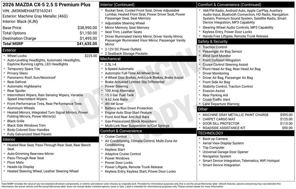 New 2026 Gray Mazda 2.5 S Premium Plus image 6