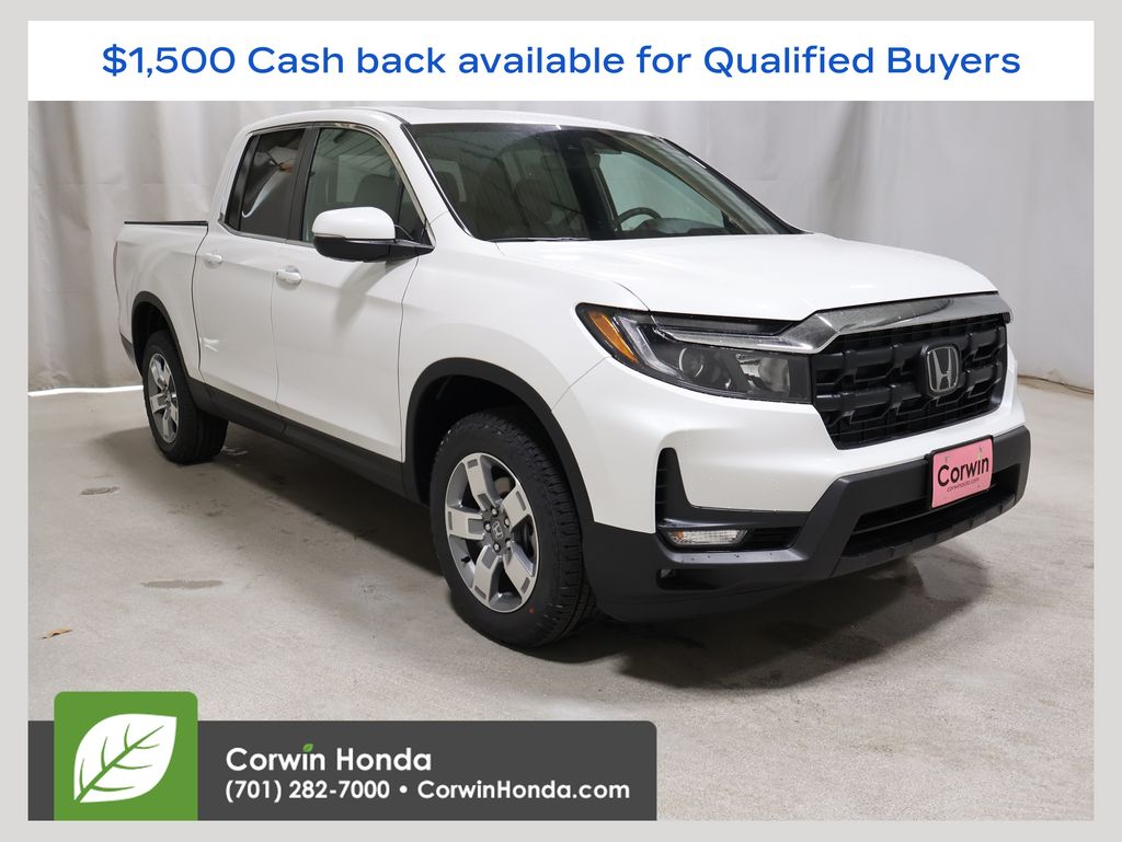 Platinum White Pearl 2026 Honda Ridgeline RTL AWD Pickup Truck All-Wheel Drive 9-Speed Automatic