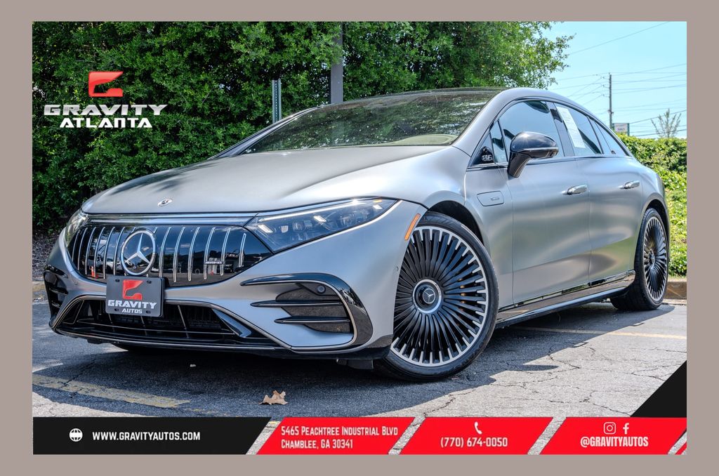 MANUFAKTUR Selenite Gray Magno 2022 Mercedes-Benz EQS AMG 4MATIC Sedan All-Wheel Drive 1-Speed Automatic