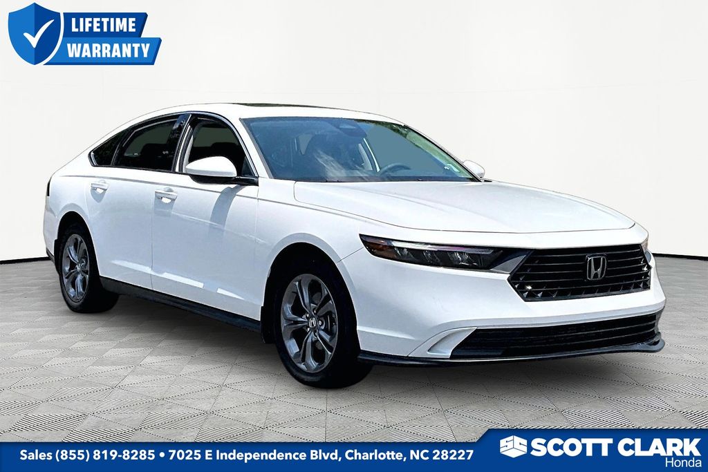 Platinum White Pearl 2024 Honda Accord Sedan Front-Wheel Drive Continuously Variable Transmission