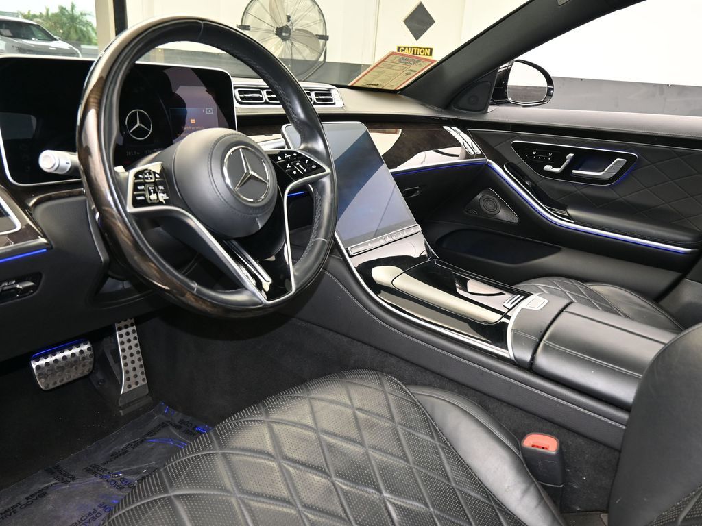 Used 2021 Obsidian Black/designo Diamon White Mercedes-Benz S 580 image 13
