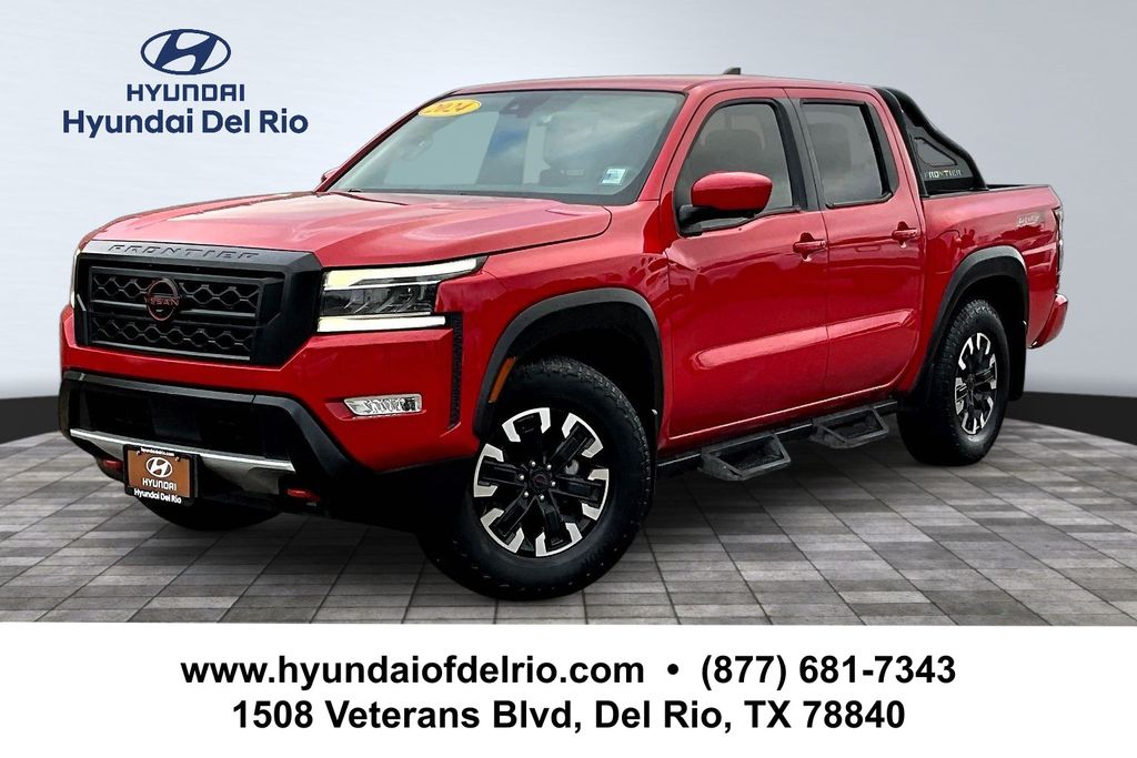 Red Alert 2024 Nissan Frontier PRO-X Crew Cab RWD Pickup Truck 4X2 9-Speed Automatic Overdrive