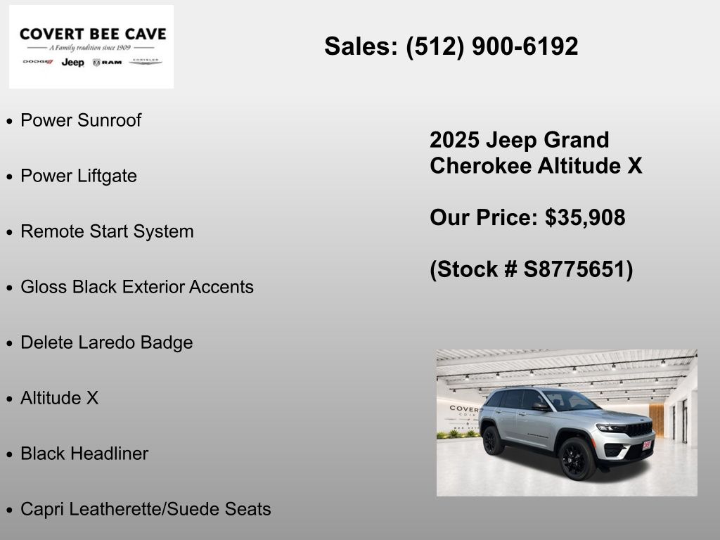 New Car 2025 Jeep Grand Cherokee  For Sale Under $40,000 In Austin, Texas