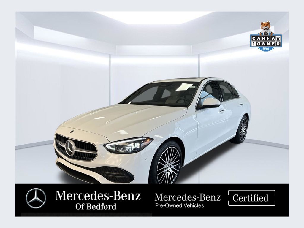 Polar White 2023 Mercedes-Benz C-Class Sedan All-Wheel Drive 9-Speed Automatic
