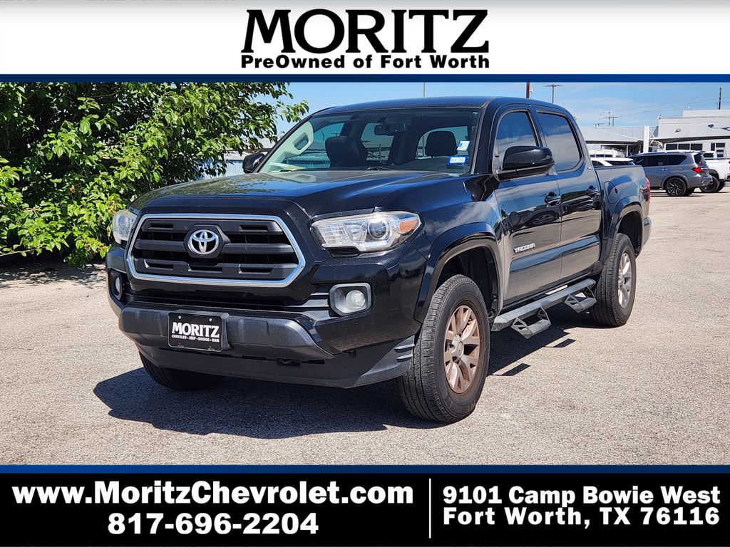 Black 2017 Toyota Tacoma SR5 V6 Double Cab RWD Pickup Truck 4X2 6-Speed Automatic