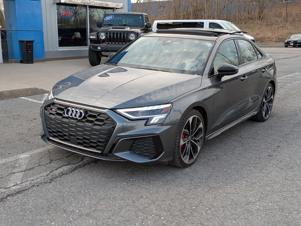 Daytona Gray Pearl 2024 Audi S3 2.0T quattro Premium Plus AWD Sedan All-Wheel Drive 7-Speed Automatic