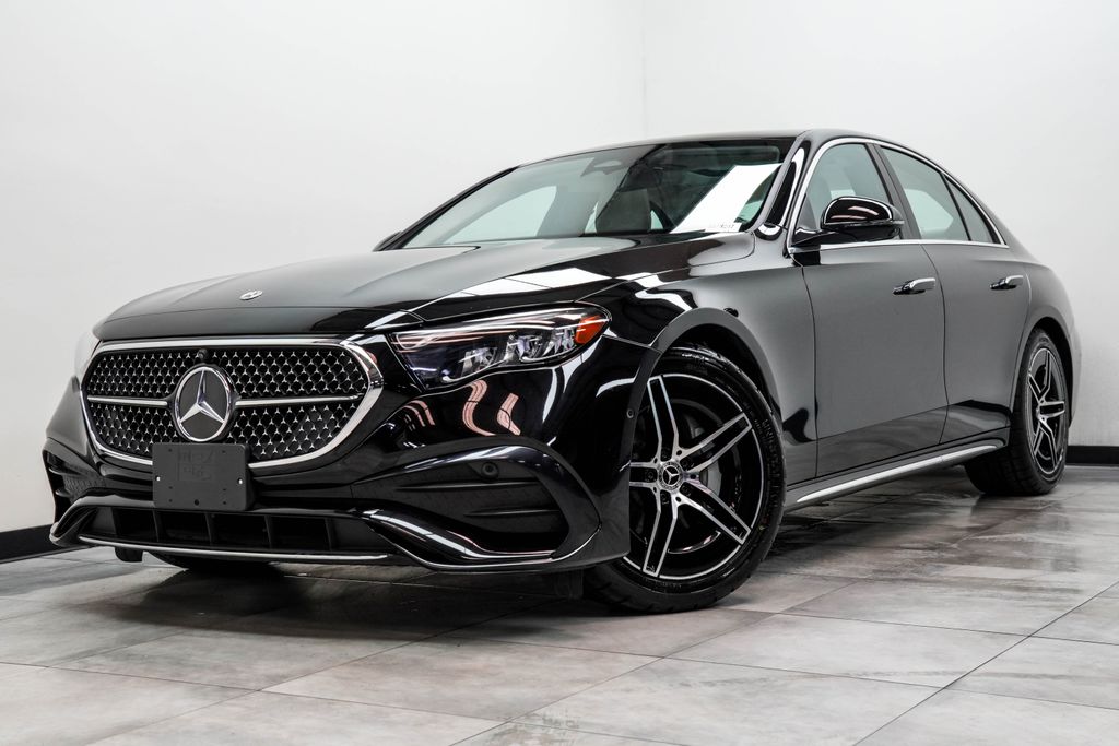 Black 2025 Mercedes-Benz E-Class Sedan All-Wheel Drive 9-Speed Automatic