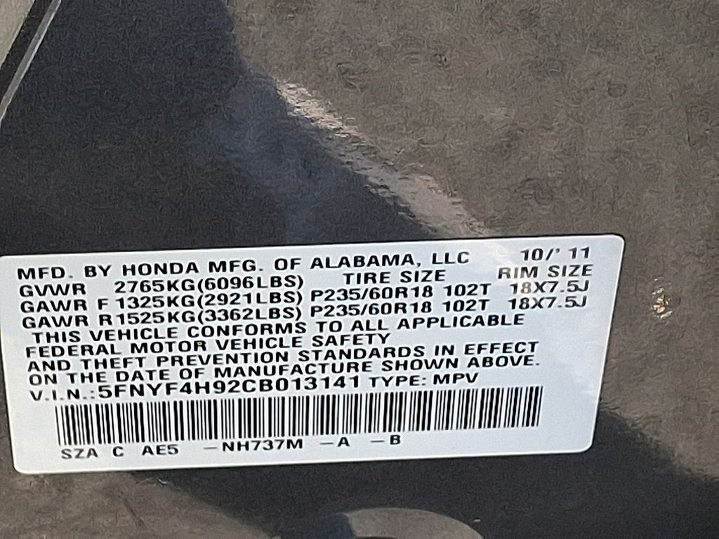 Thumbnail: 2012 Honda Pilot - 25