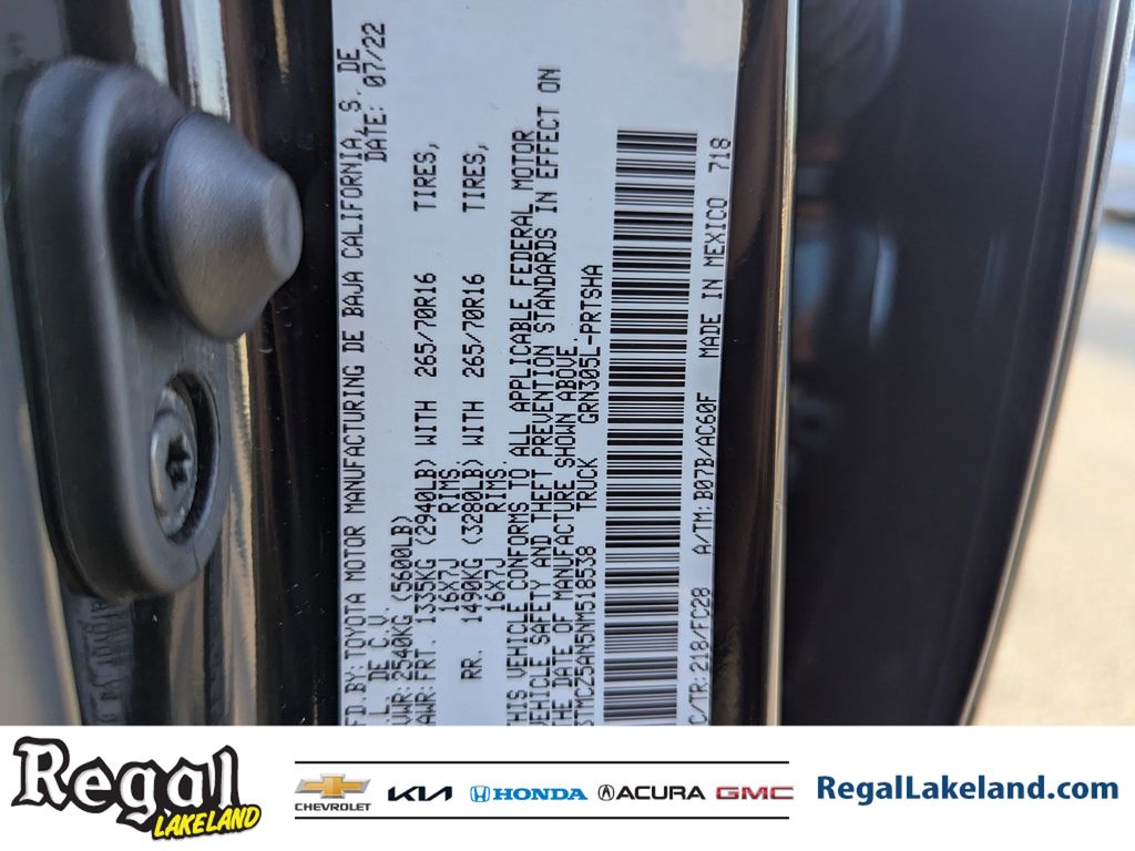 used 2022 Toyota Tacoma car, priced at $34,991