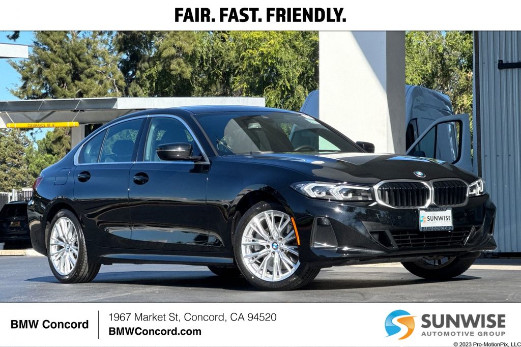 Jet Black 2024 BMW 3 Series Sedan All-Wheel Drive 8-Speed Automatic