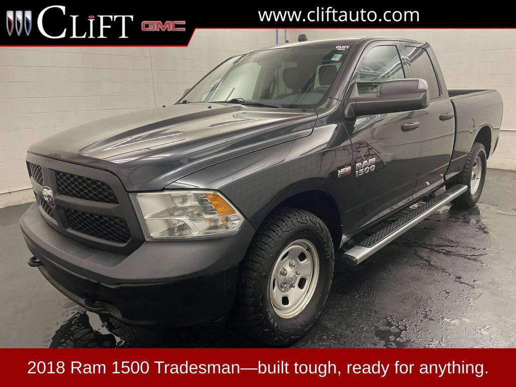 Gray (Maximum Steel Metallic Clearcoat) 2018 RAM 1500 Pickup Truck Four-Wheel Drive 8-Speed Automatic