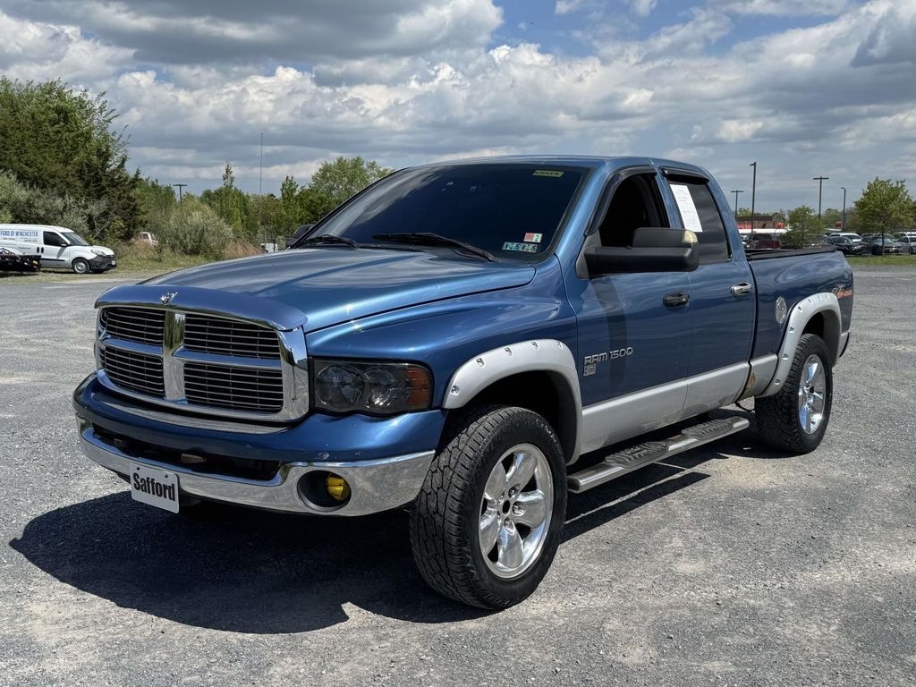 Blue 2003 Dodge RAM 1500 ST Quad Cab 4WD Pickup Truck Four-Wheel Drive 5-Speed Automatic