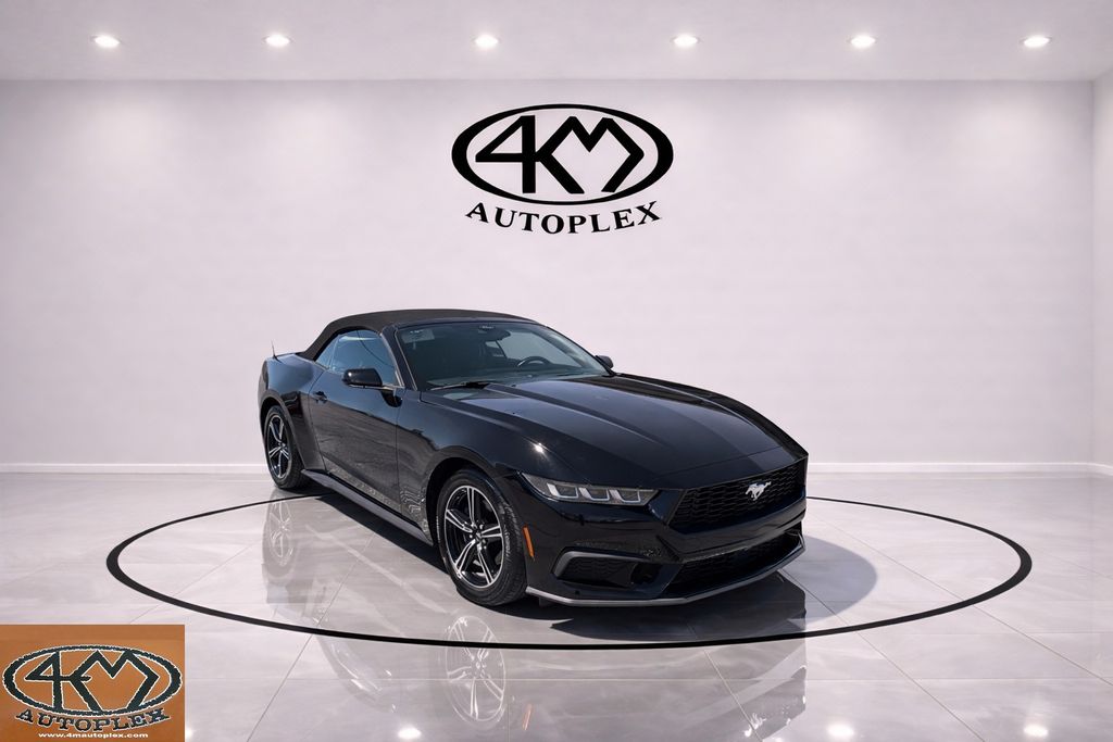 Shadow Black 2025 Ford Mustang EcoBoost Premium Convertible RWD Convertible Rear-Wheel Drive Automatic