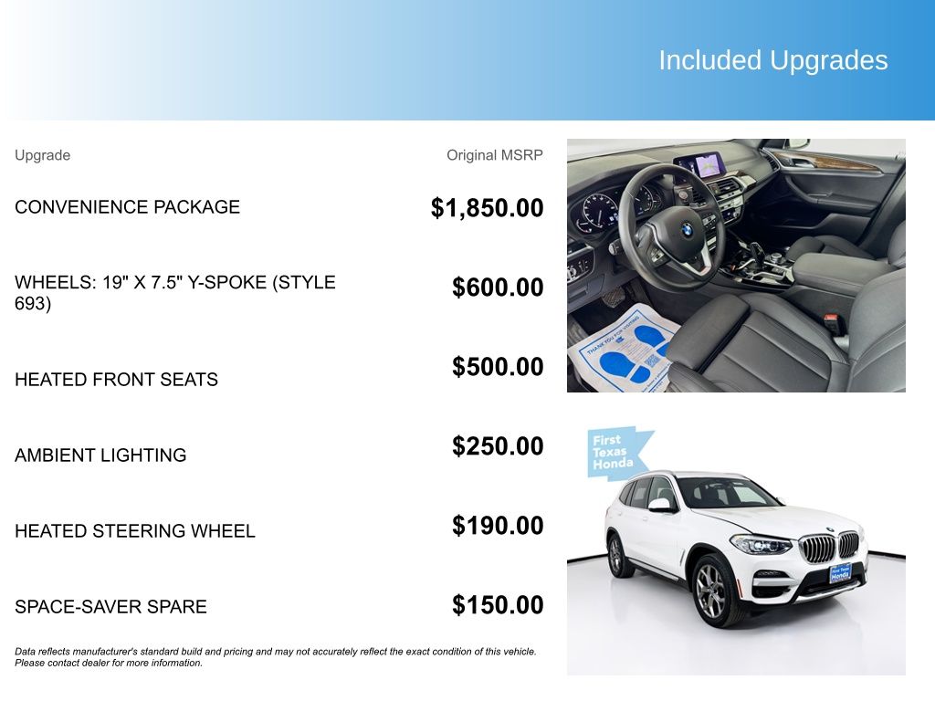 Used Car 2021 Bmw X3  Sdrive30i For Sale Under $30,000 In Austin, Texas