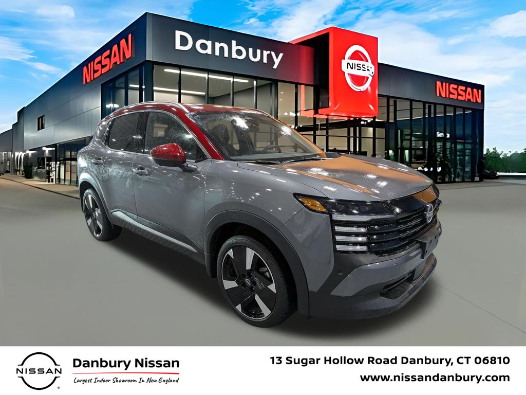 Red (Gun Metallic/Scarlet Ember Tintcoat) 2025 Nissan Kicks SUV / Crossover All-Wheel Drive Continuously Variable Transmission