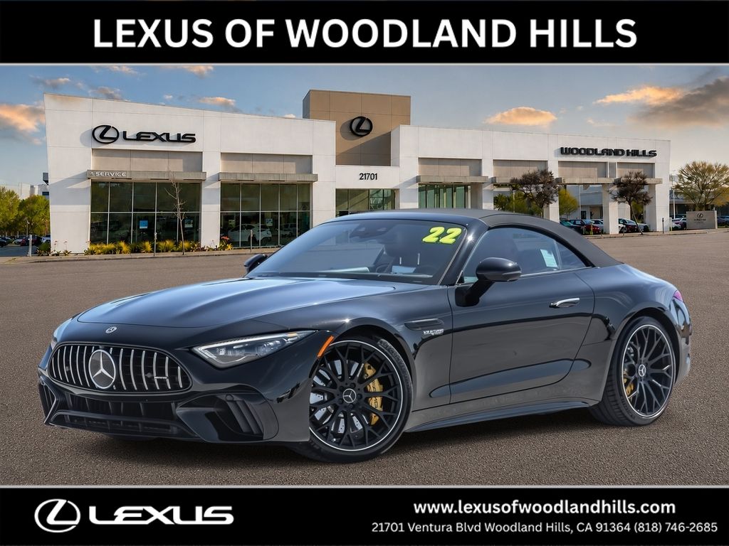 Obsidian Black Metallic 2022 Mercedes-Benz SL-Class Convertible All-Wheel Drive 9-Speed Automatic